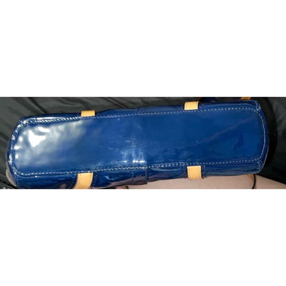 Coach Women’s Peyton Shoulder Purse Navy-Blue/Tan Leather J1261-F22322 - Picture 8 of 12